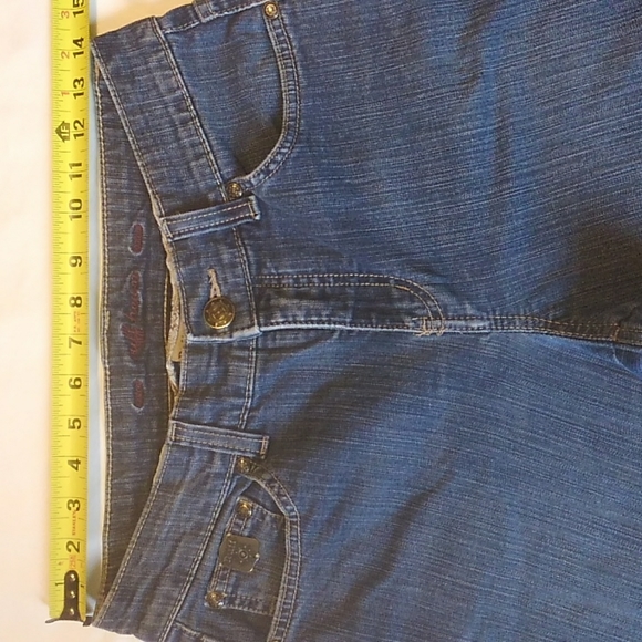 Ruff Hewn Bootcut Stretch Denim Blue Jeans 8 Short - Picture 2 of 7